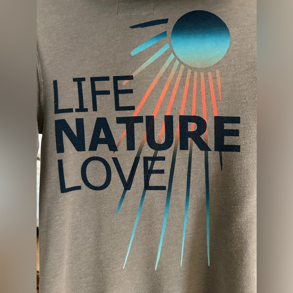 Freecity Tan Hoodie with Nature Graphic - Picture 2 of 9